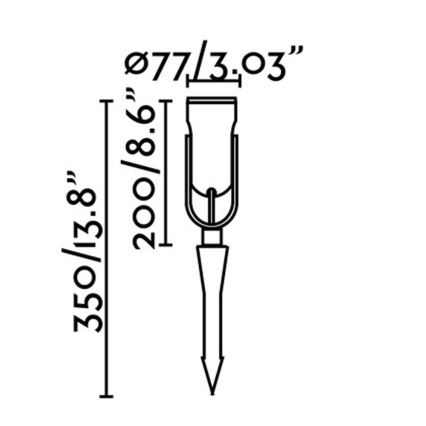 FARO 70037 - LED Vonkajšie svietidlo SLOT-35 LED/14W/230V IP65 3000K