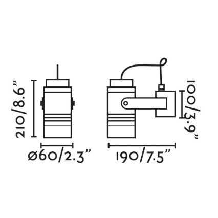 FARO 70260 - Vonkajšie nástenné svietidlo LIT 1xGU10/8W/230V IP54