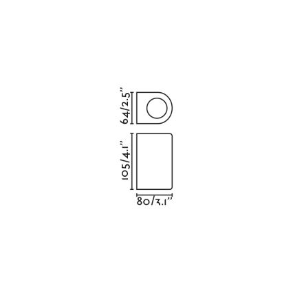 FARO 70322 - Vonkajšie nástenné svietidlo ESTELA 1xGU10/5W/230V IP65 čierna