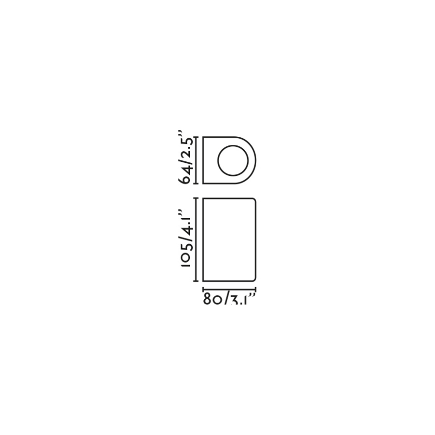 FARO 70322 - Vonkajšie nástenné svietidlo ESTELA 1xGU10/5W/230V IP65 čierna