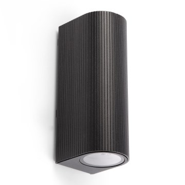 FARO 70327 - Vonkajšie nástenné svietidlo ESTELA 2xGU10/5W/230V IP65 čierna