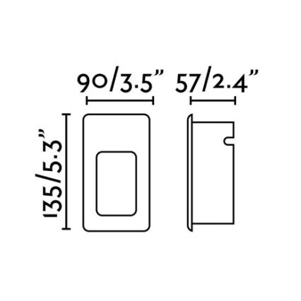 FARO 70396 - LED Vonkajšie zápustné svietidlo NASE-2 LED/3W/230V IP44