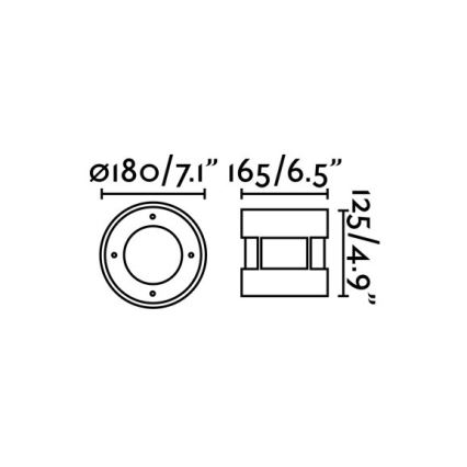 FARO 70589 - LED Vonkajšie nájazdové svietidlo SURIA-12 LED/12W/230V IK08 IP67