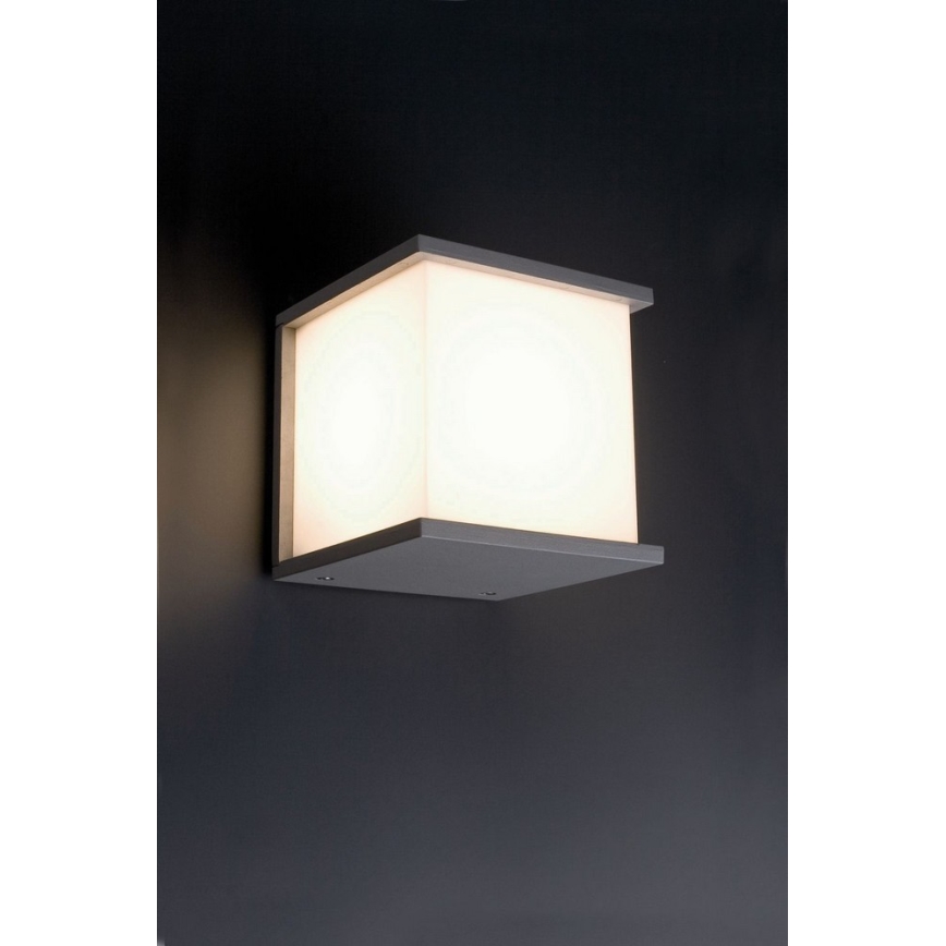 FARO 70689 - Vonkajšie nástenné svietidlo KUBICK 1xE27/60W/100-240V IP44