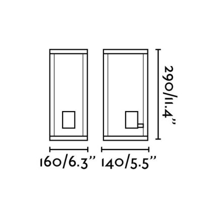 FARO 70773 - Vonkajšie nástenné svietidlo NALA 1xE27/15W/230V IP54