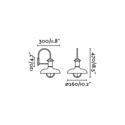 FARO 71140 - Vonkajšie nástenné svietidlo ESTORIL 1xE27/60W/230V