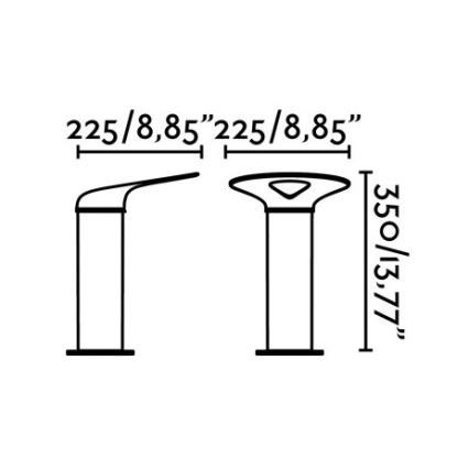 FARO 71224 - LED Vonkajšia lampa LOTUS LED/18W/230V IP65