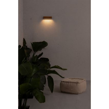 FARO 71898 - LED vonkajšie nástenné svietidlo LAKO LED/8W/230V IP65 čierna/drevo