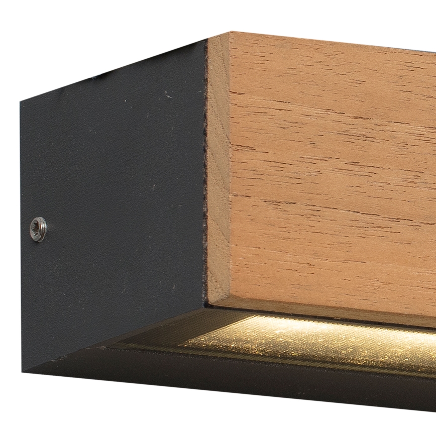 FARO 71898 - LED vonkajšie nástenné svietidlo LAKO LED/8W/230V IP65 čierna/drevo