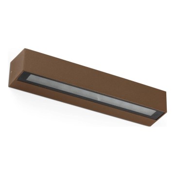 FARO 71905 - LED vonkajšie nástenné svietidlo DORO 2xLED/10W/230V IP65 hnedá