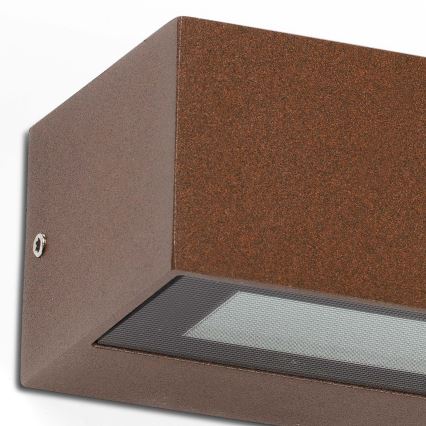 FARO 71905 - LED vonkajšie nástenné svietidlo DORO 2xLED/10W/230V IP65 hnedá