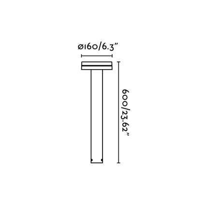 FARO 71949 - LED Vonkajšia lampa ESPOT LED/9W/230V 2200/2700/3200/4000K IK07 IP65 60 cm hnedá
