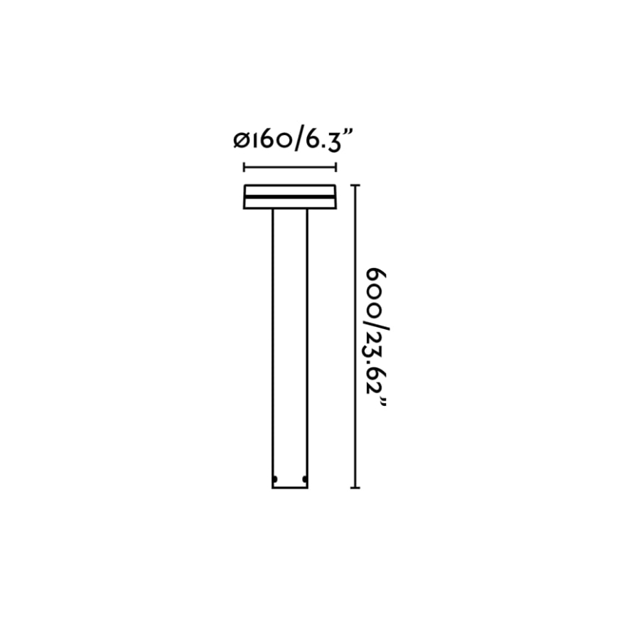 FARO 71949 - LED Vonkajšia lampa ESPOT LED/9W/230V 2200/2700/3200/4000K IK07 IP65 60 cm hnedá