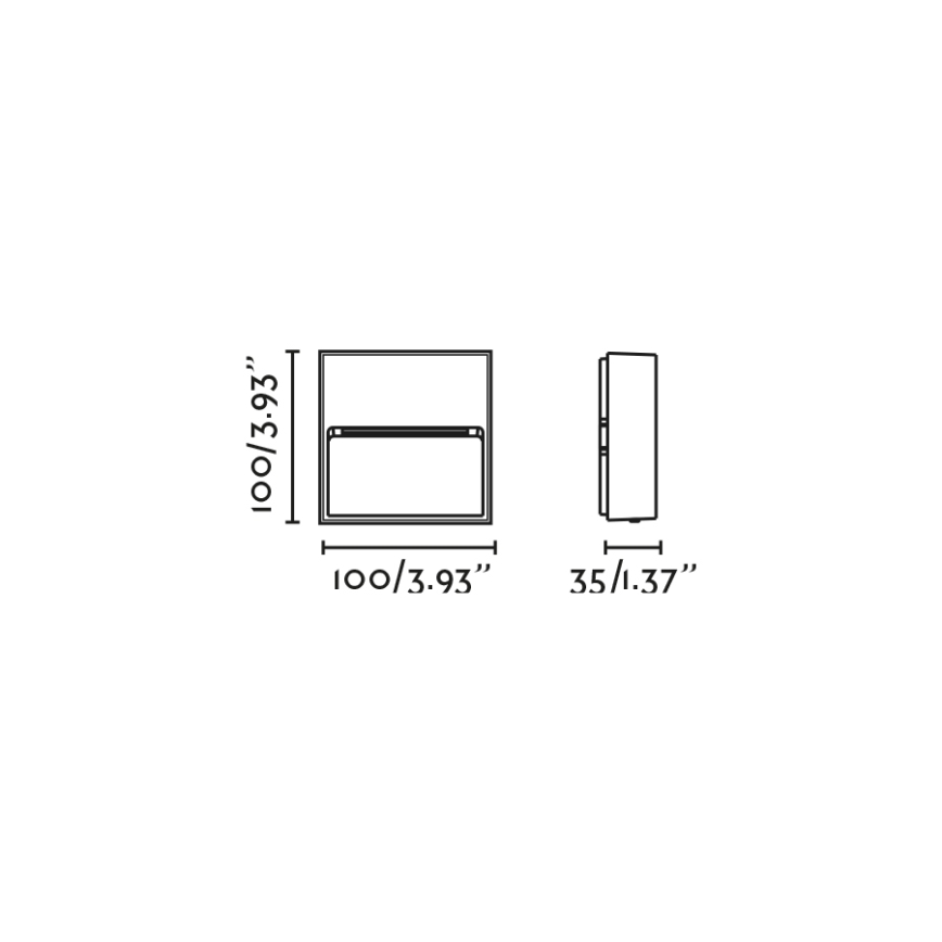 FARO 71964 - LED schodiskové svietidlo DUNE LED/3W/230V 2200/2700/3200/4000K IP65 biele, štvorcové