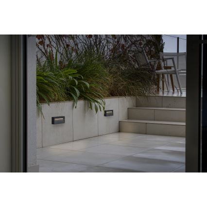 FARO 71966 - LED schodiskové svietidlo DUNE LED/6W/230V 2200/2700/3200/4000K IP65 antracitový obdĺžnik
