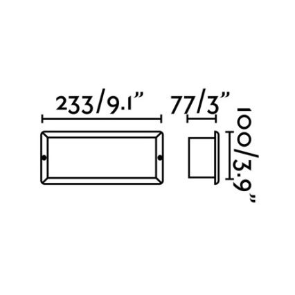 FARO 72092 - LED Vonkajšie zápustné svietidlo STRIPE-2 LED/5W/230V IP54