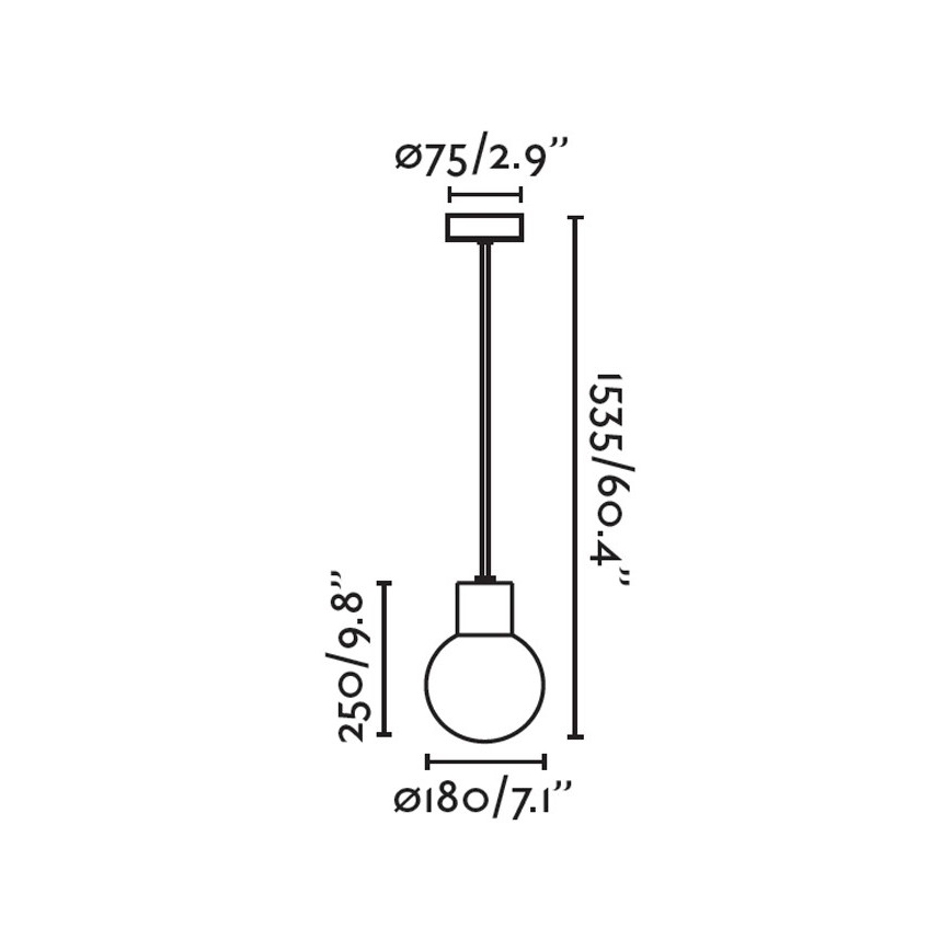 FARO 74427C-01 - Vonkajší luster na lanku MOON 1xE27/15W/230V IP44