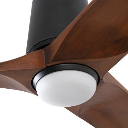 FARO 33839WT-1TW - LED Stmievateľný stropný ventilátor HEYWOOD TUB L LED/10W/230V 2700/4000/6000K borovica/čierna pr. 132 cm Wi-Fi Tuya + diaľkové ovládanie
