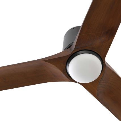 FARO 33839WT-1TW - LED Stmievateľný stropný ventilátor HEYWOOD TUB L LED/10W/230V 2700/4000/6000K borovica/čierna pr. 132 cm Wi-Fi Tuya + diaľkové ovládanie