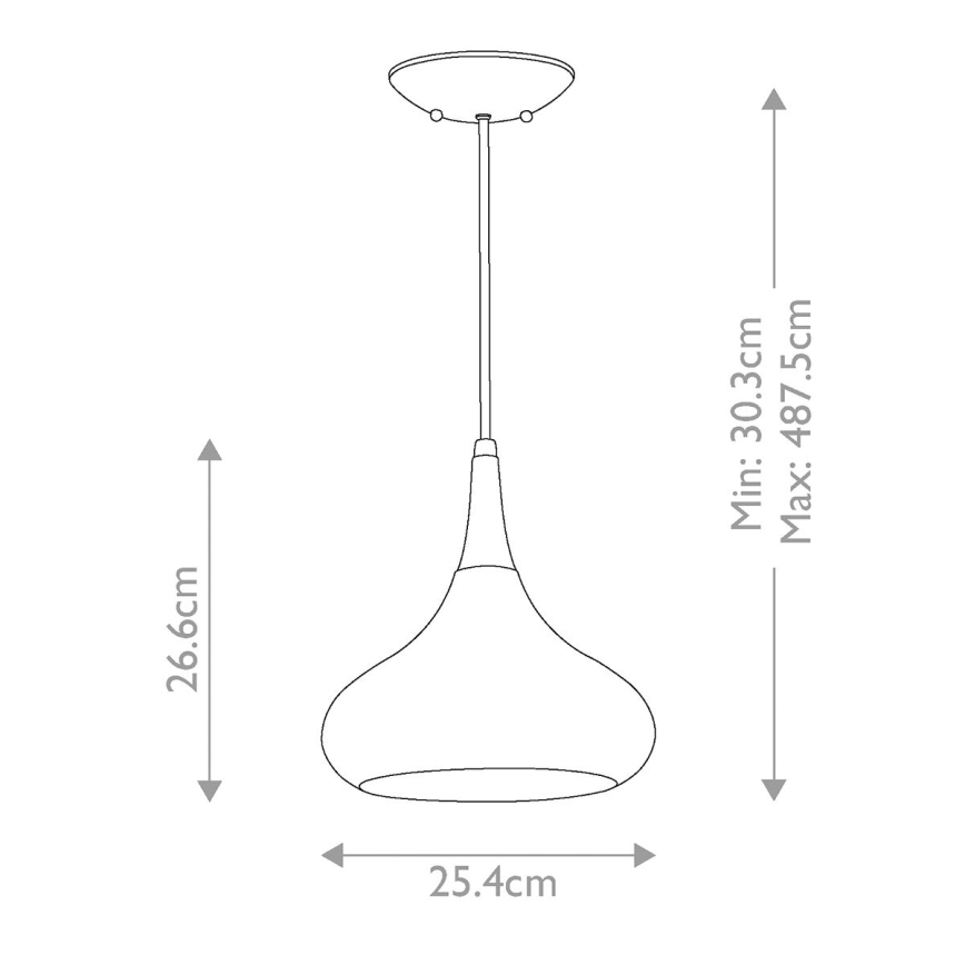 Feiss - Závesný luster BESO na lanku 1xE27/60W/230V pr. 25,4 cm čierna/medená
