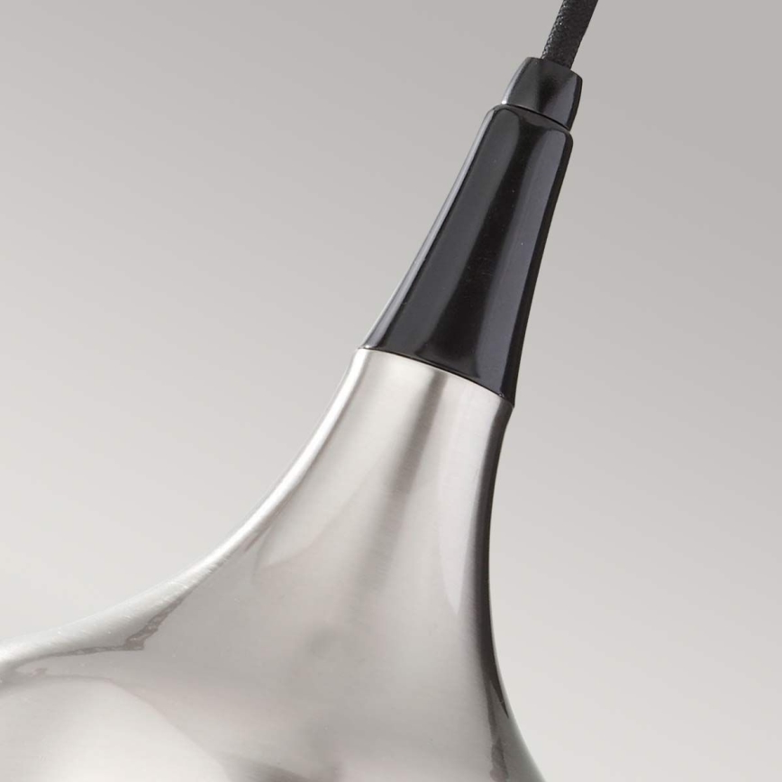 Feiss - Luster na lanku BESO 1xE27/60W/230V matný chróm/čierna