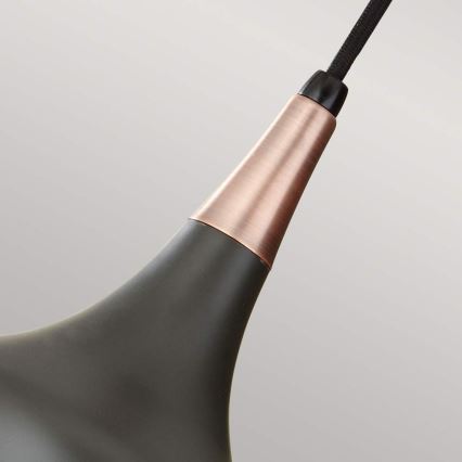 Feiss - Závesné svietidlo BESO na lanku 1×E27/60W/230V, priemer 17,9 cm, čierna/medená