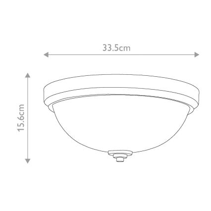 Feiss - Kúpeľňové stropné svietidlo MALIBU 2xE27/60W/230V IP44 zlaté