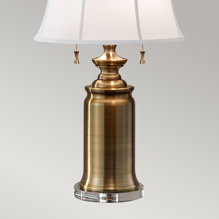 Feiss - Stolná lampa STATEROOM 2xE27/60W/230V mosadz