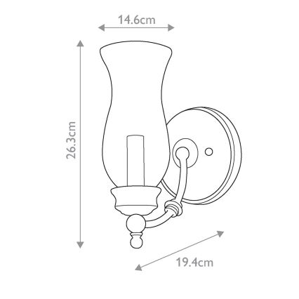 Feiss - Nástenné svietidlo EPICKERING LANE 1xE14/60W/230V