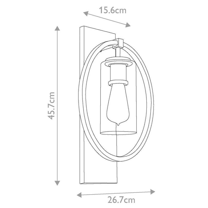 Feiss - Nástenné svietidlo MARLENA 1xE27/60W/230V antracit