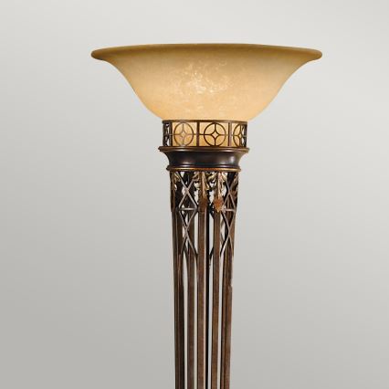 Feiss - Stojacia lampa OPERA 1xE27/100W/230V bronz/béžová