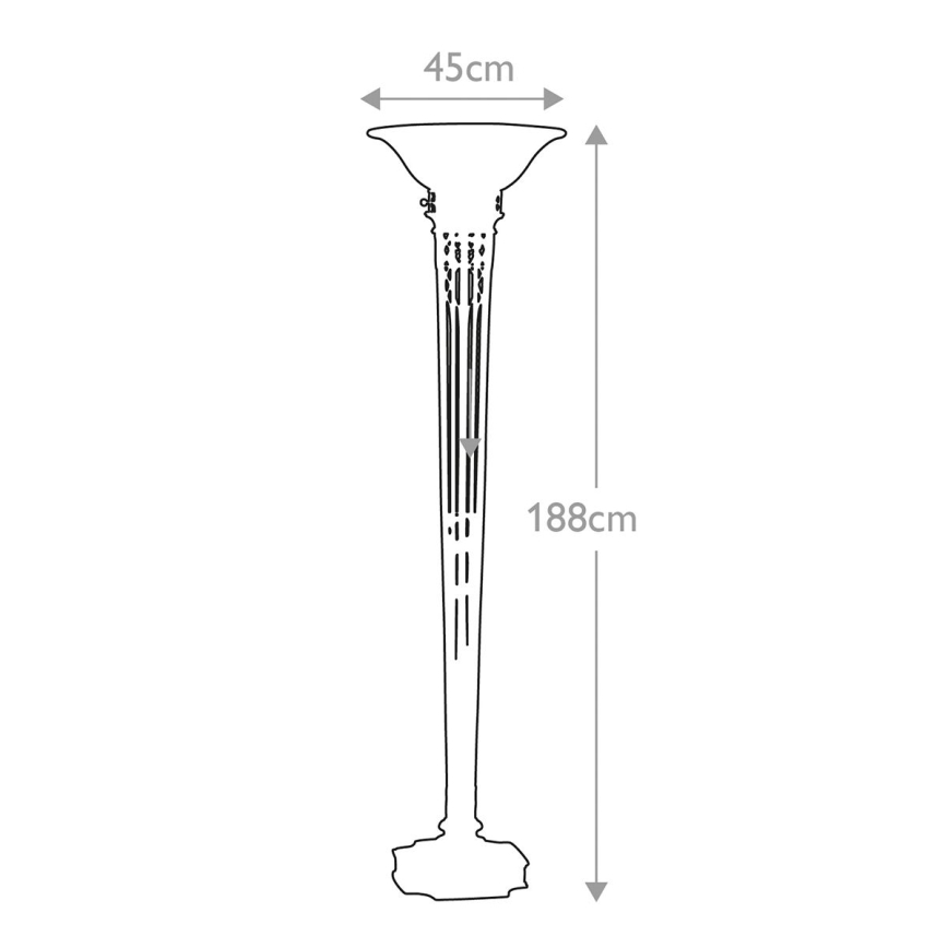 Feiss - Stojacia lampa OPERA 1xE27/100W/230V bronz/béžová