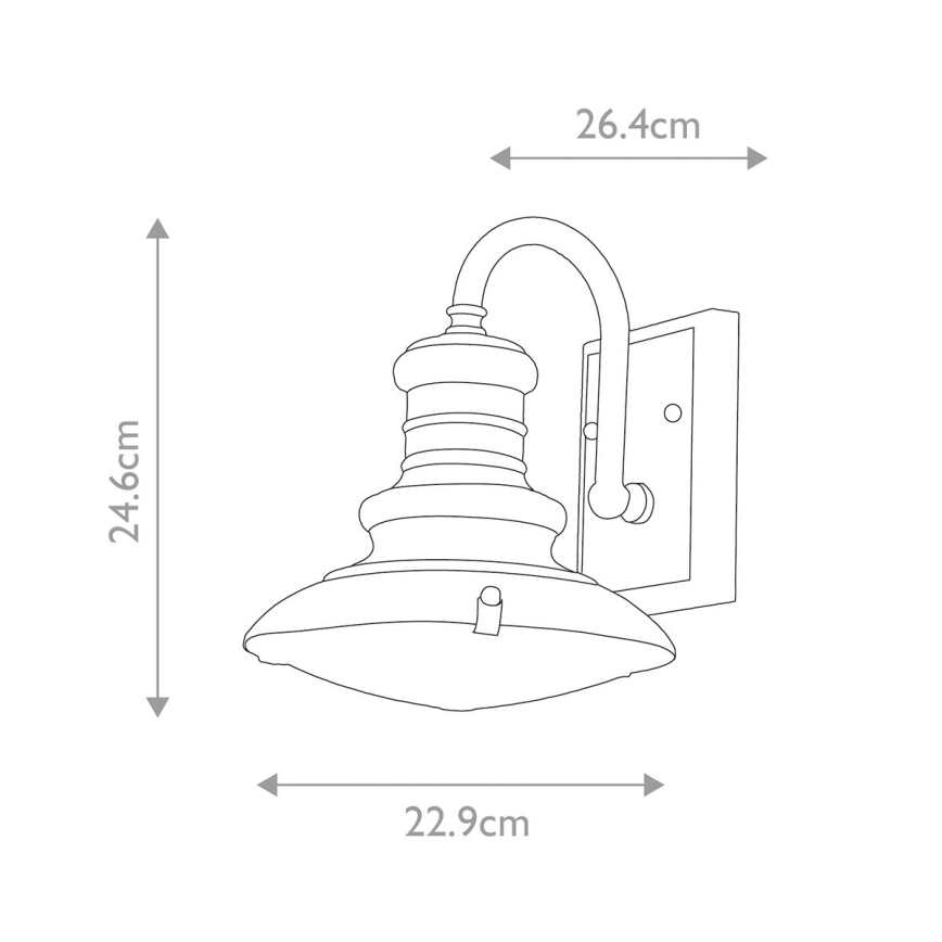 Feiss - Vonkajšie nástenné svietidlo REDDING STATION 1xE27/100W/230V IP44 čierna