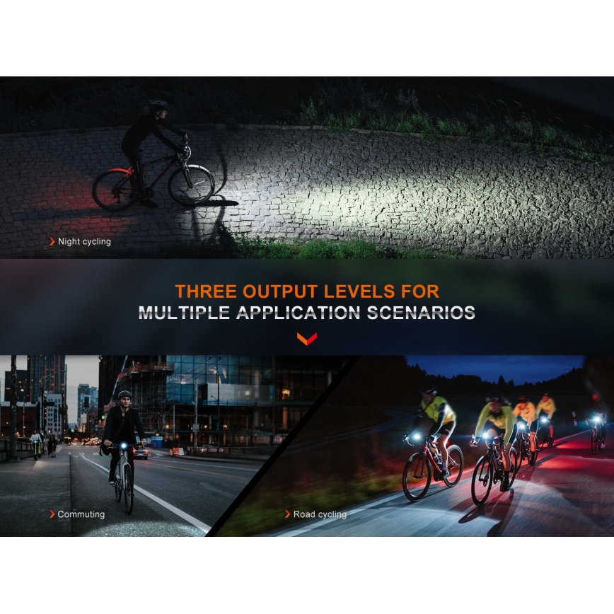 Fenix BC15R - LED Stmievateľné nabíjacie svietidlo na bicykel LED/USB IP66 400 lm 31,5 h 2600 mAh