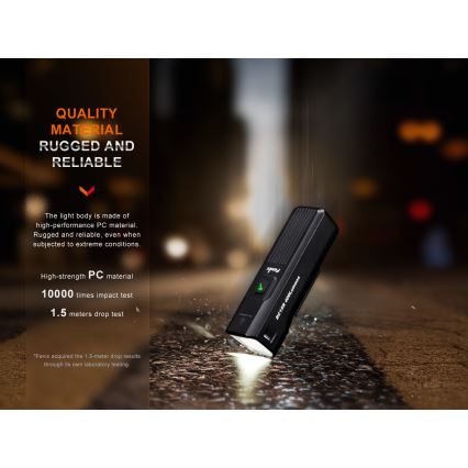 Fenix BC15R - LED Stmievateľné nabíjacie svietidlo na bicykel LED/USB IP66 400 lm 31,5 h 2600 mAh