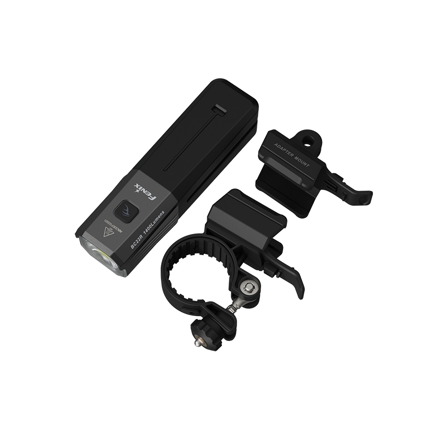 Fenix BC22R - stmievateľné LED nabíjateľné svietidlo na bicykel LED/USB 3400 mAh IP66 1400 lm 41 h čierna