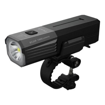 Fenix BC22R - stmievateľné LED nabíjateľné svietidlo na bicykel LED/USB 3400 mAh IP66 1400 lm 41 h čierna