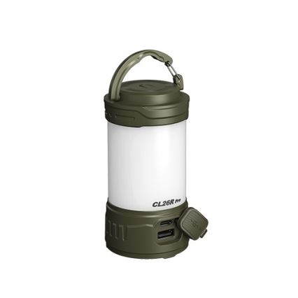Fenix CL26RPROOLI - LED Stmievateľná prenosná nabíjacia lampa LED/USB IP66 650 lm 408 h 5000 mAh zelená