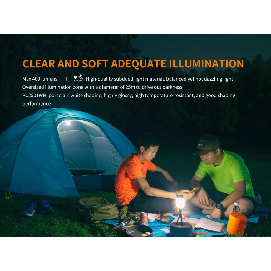 Fenix CL26RRED - LED Stmievateľná prenosná nabíjacia lampa LED/USB/2xCR123A IP66 400 lm 400 h 2600 mAh oranžová