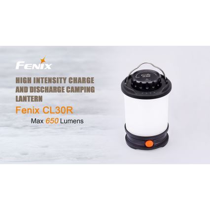 Fenix CL30R - LED Prenosná nabíhacia lampa LED/USB/6xCR123A IPX7 650 lm 300 h 2600 mAh
