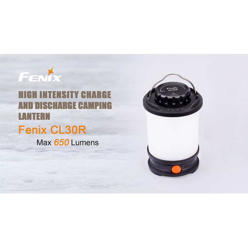 Fenix CL30R - LED Prenosná nabíhacia lampa LED/USB/6xCR123A IPX7 650 lm 300 h 2600 mAh
