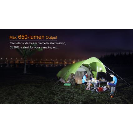 Fenix CL30R - LED Prenosná nabíhacia lampa LED/USB/6xCR123A IPX7 650 lm 300 h 2600 mAh