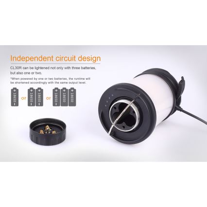 Fenix CL30R - LED Prenosná nabíhacia lampa LED/USB/6xCR123A IPX7 650 lm 300 h 2600 mAh