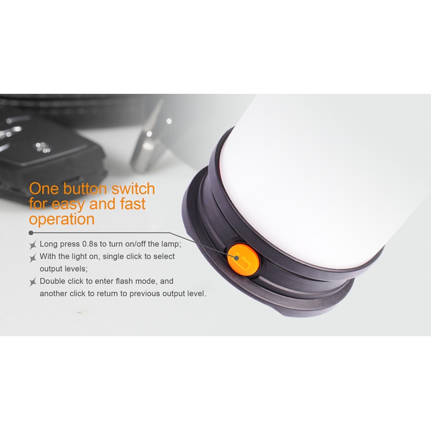 Fenix CL30R - LED Prenosná nabíhacia lampa LED/USB/6xCR123A IPX7 650 lm 300 h 2600 mAh