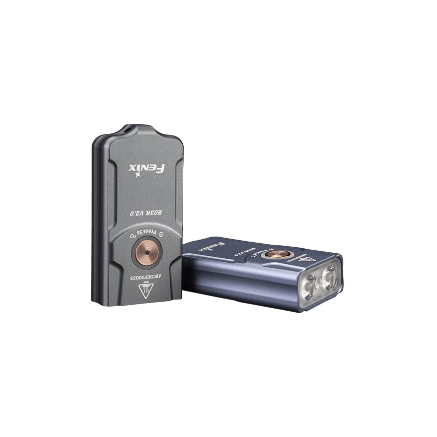 Fenix E03RV20GREY - LED nabíjacia baterka LED/USB IP66 500 lm 30 h 400 mAh