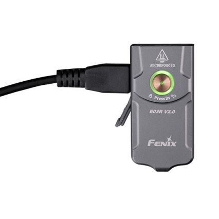 Fenix E03RV20GREY - LED nabíjacia baterka LED/USB IP66 500 lm 30 h 400 mAh