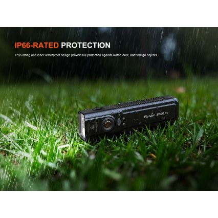 Fenix E06RPROEUBLC- Stmievateľná nabíjateľná LED baterka s USB, 1650 mAh, IP66, 1600 lm, 111 h, čierna