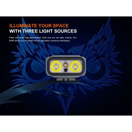 Fenix E06RTKS - LED Stmievateľná nabíjacia baterka UV LED/USB IP66 700 lm 60 h 750 mAh tyrkysová