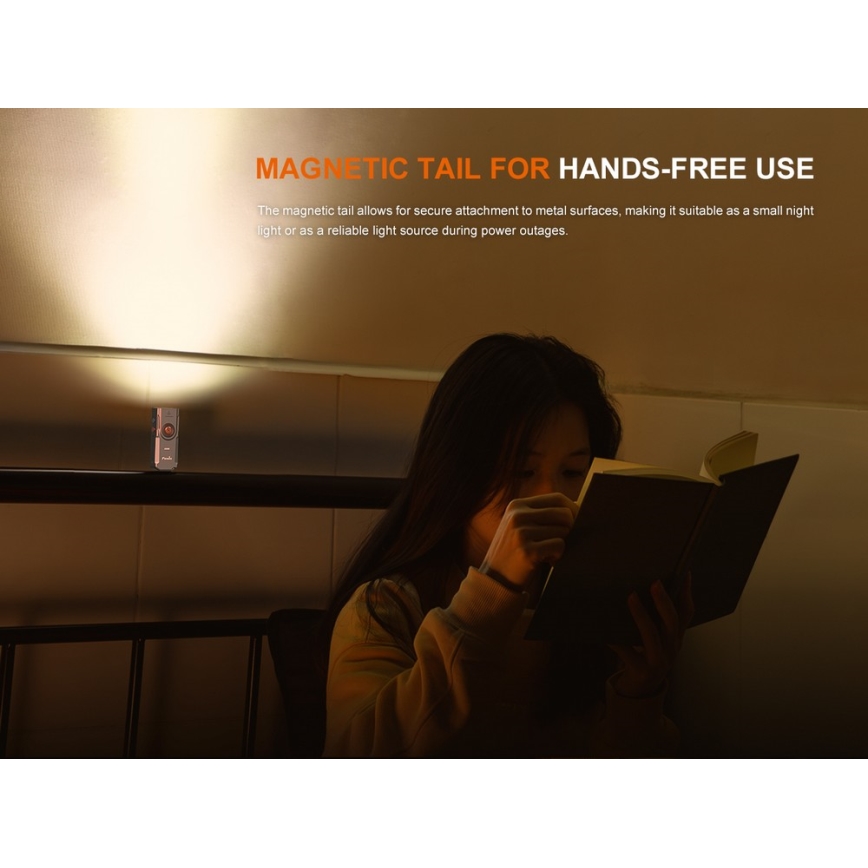 Fenix E06RTKS - LED Stmievateľná nabíjacia baterka UV LED/USB IP66 700 lm 60 h 750 mAh tyrkysová