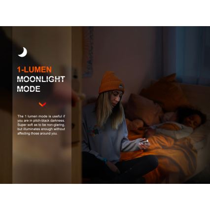 Fenix E18RV20800 - LED stmievateľná nabíjateľná baterka LED/USB/1xCR123A 800 mAh IP68 1200 lm 200 h čierna